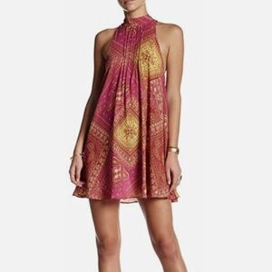 FREE PEOPLE Beaux Mock Neck Slip Dress Size M